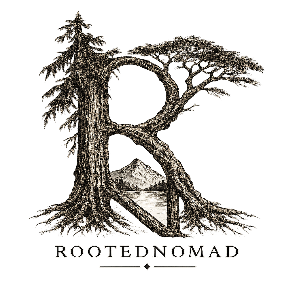 RootedNomad6 Mountain Logo